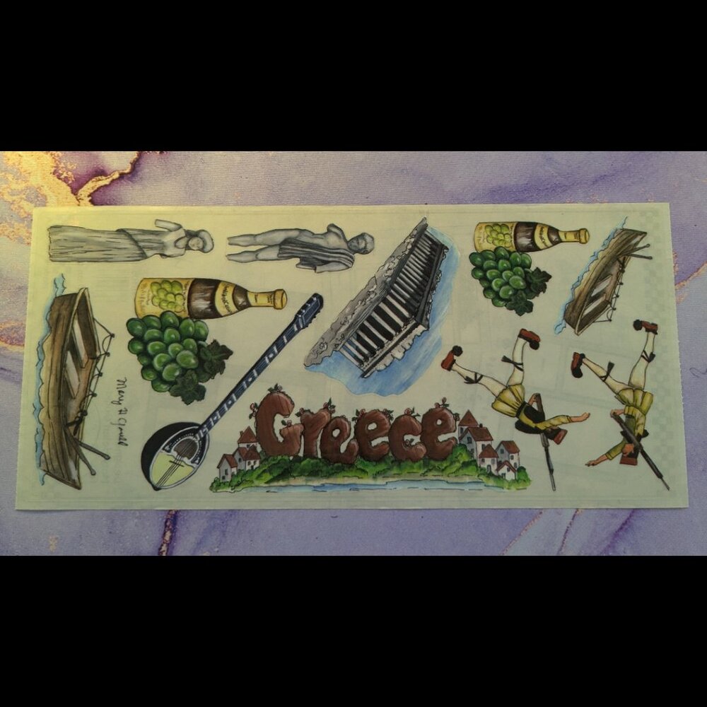 Greece Scrapbook Stickers